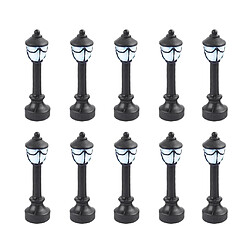 Micro paysage Poupée Figurine jardin réverbère 10 Pièces Mini Lampadaire Rétro Figurines Miniatures Jardin Accessoire Jouet Décoration pour Matériau Construction Artisanat Maison Scène