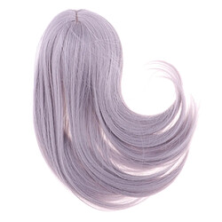 Doux 1/3 BJD Fille Poupée Droite Perruque Super Dollfie Perruque Cheveux Longs Argent Gris