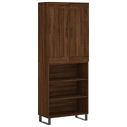 Maison Chic Buffet,Meuble de Rangement,commode pour salon,Cuisine Chêne marron 69,5x34x180 cm Bois d'ingénierie -MN95664