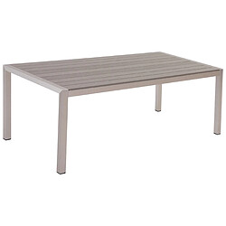 Beliani Table de jardin 180 x 90 cm Matériaux synthétiques Gris VERNIO