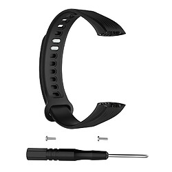 Wewoo Bracelet pour montre connectée Dragonne de remplacement en silicone Huawei Honor Band 3 Noir