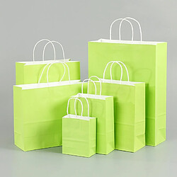 Acheter Wewoo 10 PCS Sac en papier Kraft élégant avec poignées pour mariage / fête d'anniversaire / bijoux / vêtementstaille 16x22x8cm vert clair