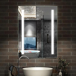 Miroir de salle de bain avec lumière LED 45cm(L)x60cm(H)