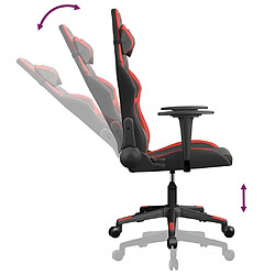 Maison Chic Chaise de jeu, Chaise gaming de massage, Fauteuil gamer d'ordinateur,Chaise de Bureau Noir et rouge Similicuir -GKD40366 pas cher