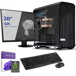 Sedatech Pack Workstation Pro • AMD Threadripper 5995WX • RTX4080 • 128Go RAM • 2To SSD M.2 • Windows 11 Pro • Moniteur 28"