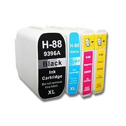 vhbw 4x cartouche d'encre compatible lot pour HP Officejet Pro K5300, K5400, K5400dn, K550, K550DTN, K550DTWN 