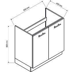 Acheter Pegane Cuisine complète ANIA 6 éléments couleur Graphite - Longueur 200/200 cm