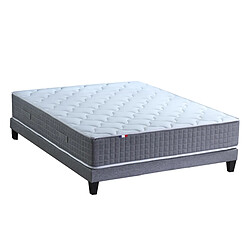 Idliterie Ensemble Matelas Ressort 7 zones H.30cm + Sommier Fabriqué en France MAX Ensemble Matelas Ressort 7 zones H.30cm + Sommier Fabriqué en France MAX Dimensions - 140 x 190 cm