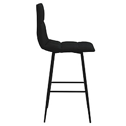 Avis vidaXL Tabouret de bar Noir Velours