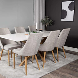 Venture Home Table de repas 90 x 180 cm Piazza blanc.