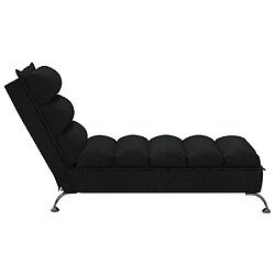 Acheter vidaXL Chaise longue avec coussins noir tissu