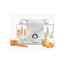 BEABA, Babycook Duo, Robot bebe 4 en 1, Cuiseur, Mixeur, Contenance XXL 2200 ml - Blanc