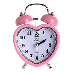 cadran en forme de coeur numéro veilleuse réveil aa alimenté par batterie rose Horloge à piles