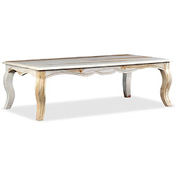 vidaXL Table basse Bois massif 110x60x35 cm