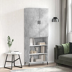 Maison Chic Buffet,Meuble de Rangement,commode pour salon,Cuisine Gris béton 69,5x34x180 cm Bois d'ingénierie -MN99882