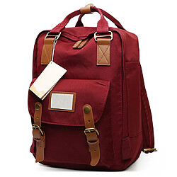 Yonis Sac à dos Voyage Sac à Dos Etudiant Ecole Cartable 38 * 28 * 15 cm Rouge Bordeaux YONIS