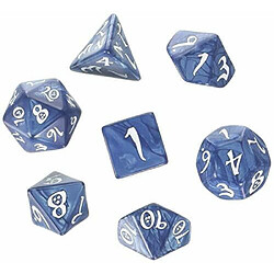 Q-Workshop classic RPg cobalt & White Dice Set Bleu, Large (18mm - 25mm)