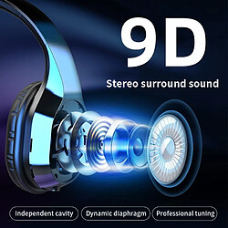 Universal T5 Casque Bluetooth sans fil V5.0 3D Stéréo Casque sans fil avec microphone Casque pliable Casque sans fil Casque pas cher