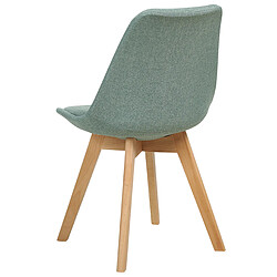 Beliani Chaise de salle à manger Set de 2 Tissu Vert menthe DAKOTA II pas cher