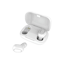 LUUCOZK Écouteurs de sport 5.0 Casque de musique stéréoÉcouteurs Bluetooth sans fil L21 - Blanc