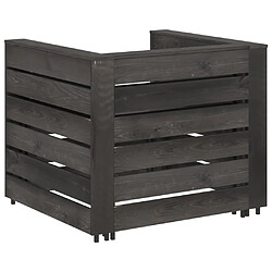 Avis vidaXL Salon de jardin palette 2 pcs Bois de pin imprégné de gris