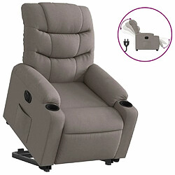 Maison Chic Fauteuil Relax pour salon, Fauteuil inclinable électrique taupe tissu -GKD45574