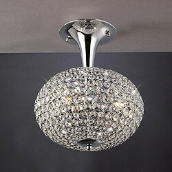 Luminaire Center Semi Plafonnier Vado 3 Ampoules chrome poli/cristal