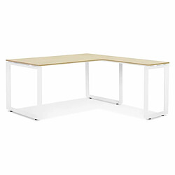 Acheter Paris Prix Bureau d'Angle Design Abigano 170cm Naturel & Blanc