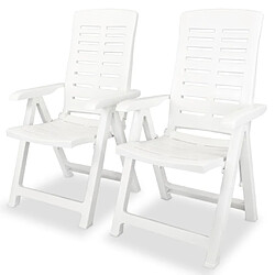 Avis Maison Chic Mobilier de bistro et chaises de jardin 3 pcs Plastique Blanc -GKD235224