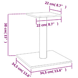 Arbre à chat,niche pour chat avec plate-forme gris foncé 38 cm -MN48058 pas cher