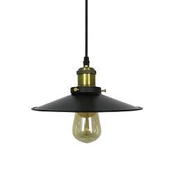 Stoex Rétro Suspension industrielle 22CM Lustre Abat-Jour Lampe de Plafond luminaire E27 Noir