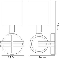 Avis Luminaire Center Applique murale Isabella avec BeigeAbat jour 1 Ampoule Antique argent