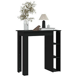 Acheter vidaXL Table de bar avec étagère Noir 102x50x103,5cm Bois d'ingénierie