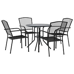 vidaXL Ensemble de chaises de jardin empilables 5 pcs anthracite