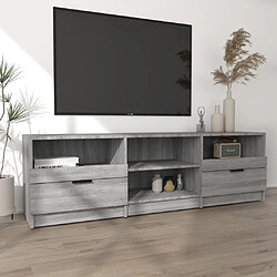 Avis Maison Chic Meuble TV scandinave gris - Banc TV pour salon Sonoma 150x33,5x45 cm Bois d'ingénierie -MN19035