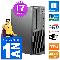 PC Lenovo M92p SFF Intel i7-3770 RAM 4Go Disque Dur 1To Windows 10 Wifi - Occasion