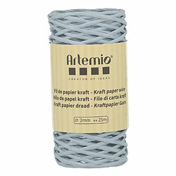 Artemio Fil de papier kraft bleu tendre 2mm x 25 m