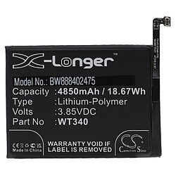 vhbw Batterie remplacement pour Nokia WT340 pour téléphone portable (4850mAh, 3,85V, Li-polymère) 