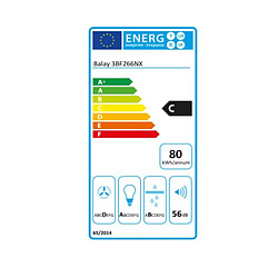 Hotte standard Balay 3BF266NX 53 cm 590 m3/h 200W C Acier