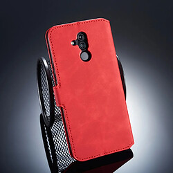 Etui en PU style rétro rouge pour votre Huawei Mate 20 Lite