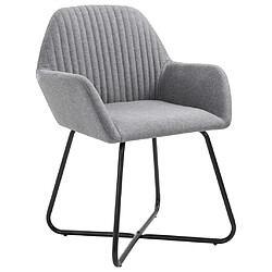 Maison Chic Lot de 2 Chaises à manger,Chaise pour cuisine,Solide Structure gris clair tissu -MN75993