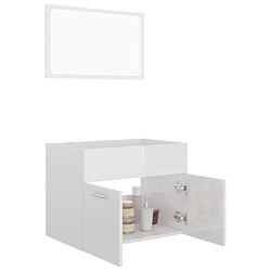 Avis vidaXL Ensemble de meubles de salle de bain 2 pcs Blanc brillant