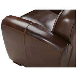 Acheter Vente-Unique Fauteuil club 100% cuir vieilli BAUDOIN - Marron