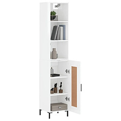 Avis Maison Chic Buffet,Meuble de Rangement,commode pour salon,Cuisine Blanc brillant 34,5x34x180 cm Bois d'ingénierie -MN23371