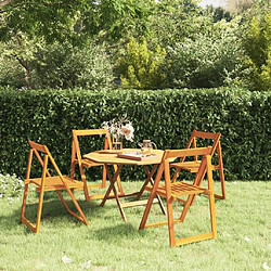 Maison Chic Lot de 4 Chaises pliables de jardin | chaises Relax Bois d'acacia massif -GKD74308