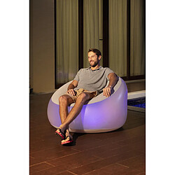 Ac-Deco Fauteuil gonflable rond avec LED multicolore - 102 x 71 x 40 cm