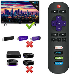 Universal Télécommande de remplacement TCL RC280v4 pour TCL Roku TV