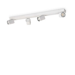 Ideal Lux Spot de Plafond à 4 Lumières Bar Blanc Matériau : Métal,AluminiumColoris : BlancNombre d'ampoules : 4Type d'ampoule : GU10Puissance max par ampoule (W) : 35Ampoules incluses : OuiIP : 20Hauteur min en Cm : 9