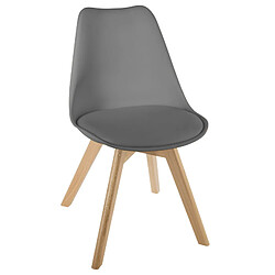 Atmosphera, Createur D'Interieur Lot de 2 chaises style scandinave baya atmosphera - gris foncé