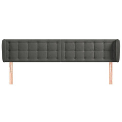 Avis Maison Chic Tête de lit scandinave avec oreilles,meuble de chambre Gris foncé 163x23x78/88 cm Velours -MN83143